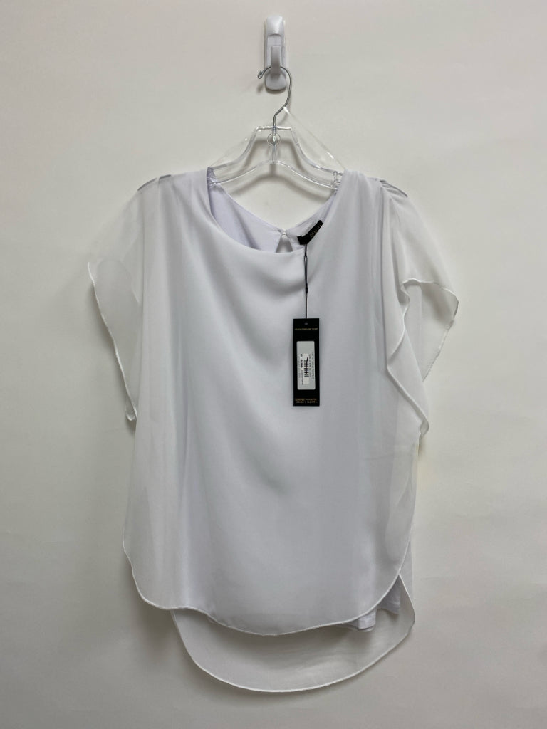 NWT RENUAR Size S White Batwing Ladies Top