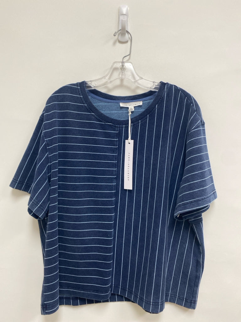 NWT Jane and Delancey Size XL Dark Blue White Striped Ladies Top