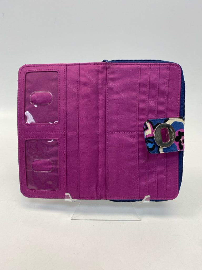 Vera Bradley Navy Multi-Color Floral Quilted Wallet