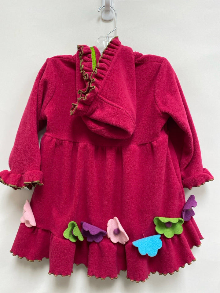 SIZE 3 Pink Green/Purple Flowers Fleece Girl&