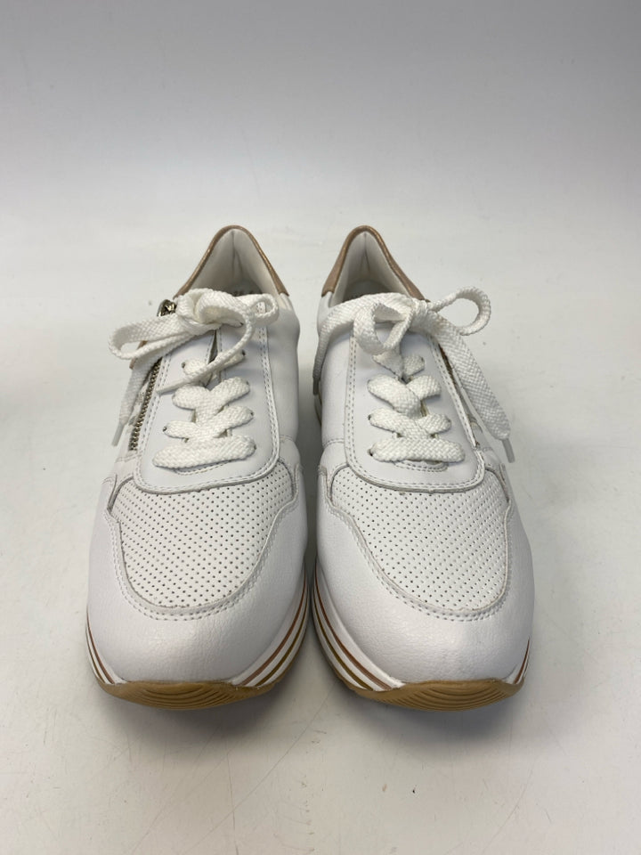 Remonte US Shoe Size 8 White Tan Lace-up Sneakers