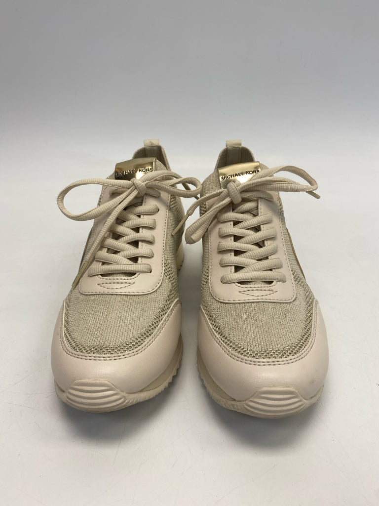 Michael Kors  Size 8.5 Beige Gold Lace-up Sneakers