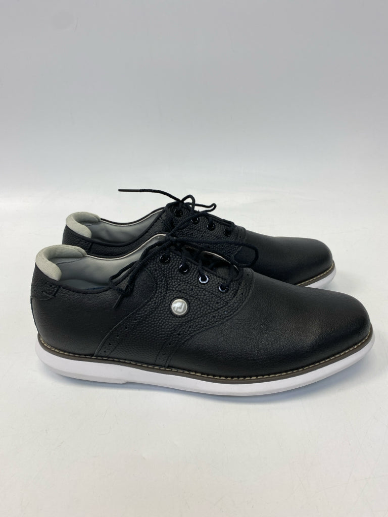 Size 9.5 Black Lace-up Flats