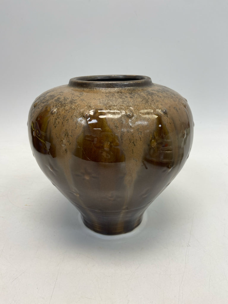 Brown Drip glaze Ceramic Vase