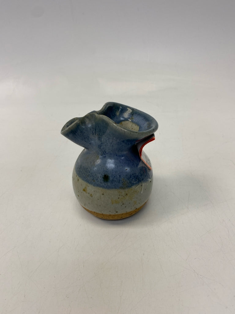 Blue Gray Pinched Pottery