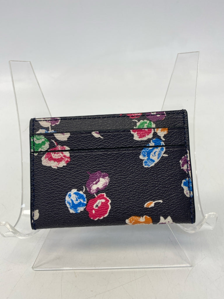 Coach Black Multi Color Flowers Misc. Accessory