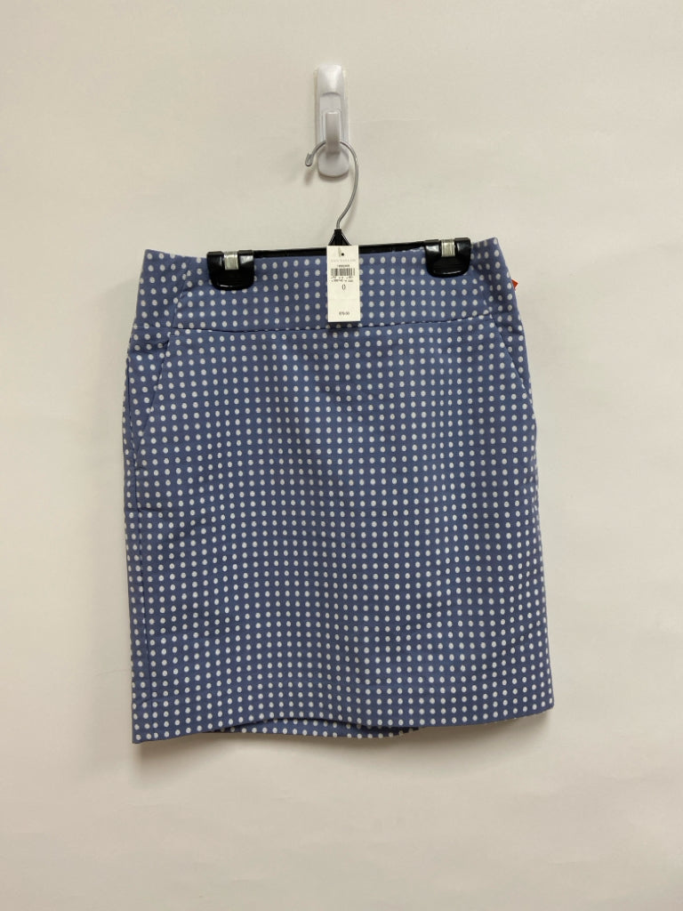 NWT Ann Taylor Size 0 Blue White Dots Ladies Skirt
