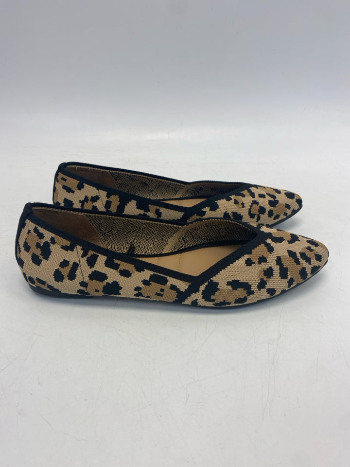RACHEL ZOE US Shoe Size 9 Brown Black Animal Print Flats
