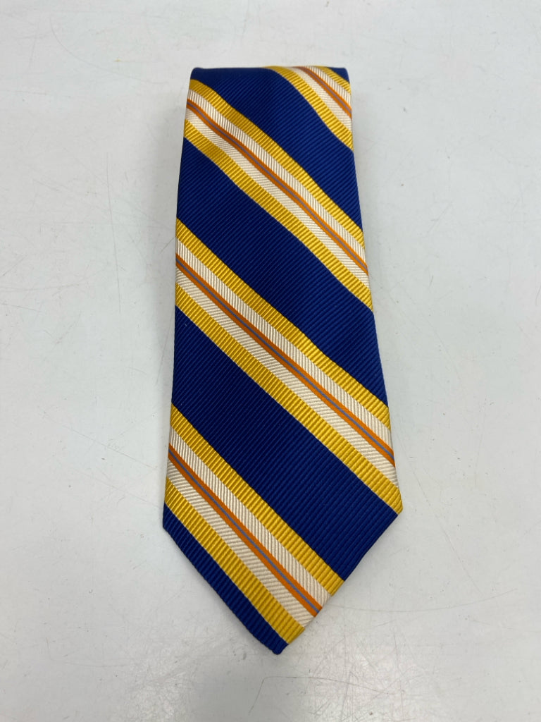 Hickey Freeman Blue Yellow Striped Men&