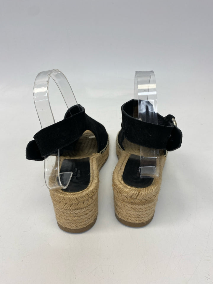 rag &amp; bone  Size 38 Black Tan Trimmed Suede Sandals