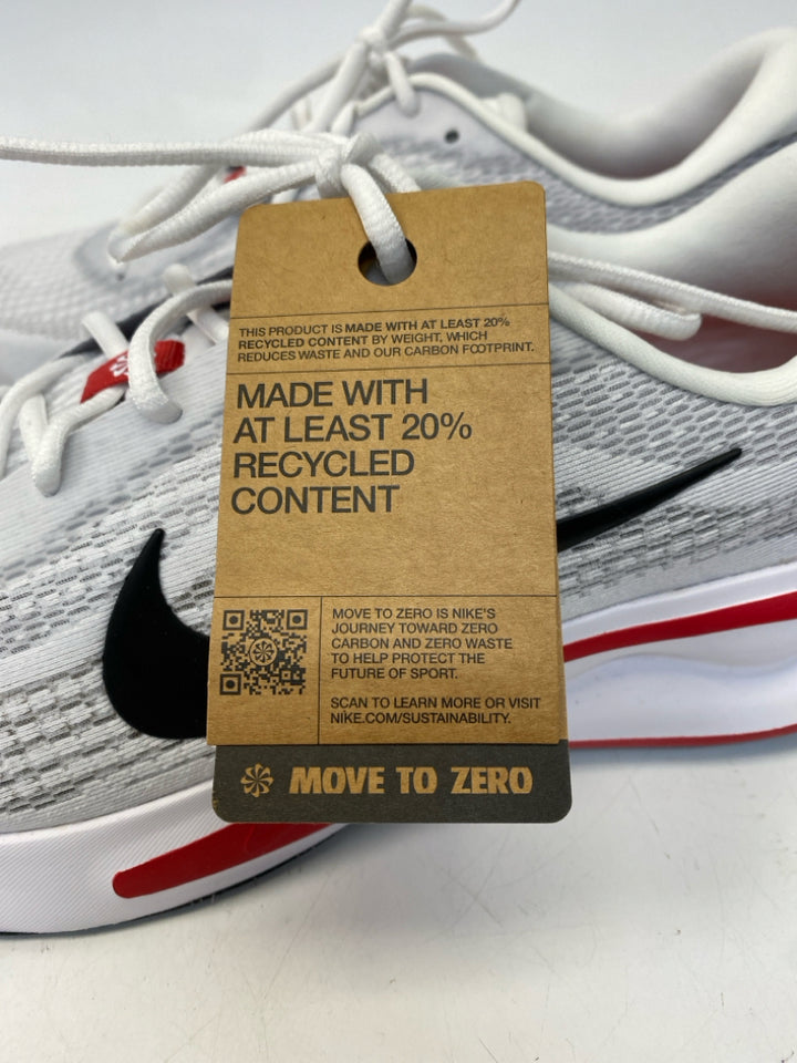 NWT Nike Size 13 White Gray Lace-Up Men&