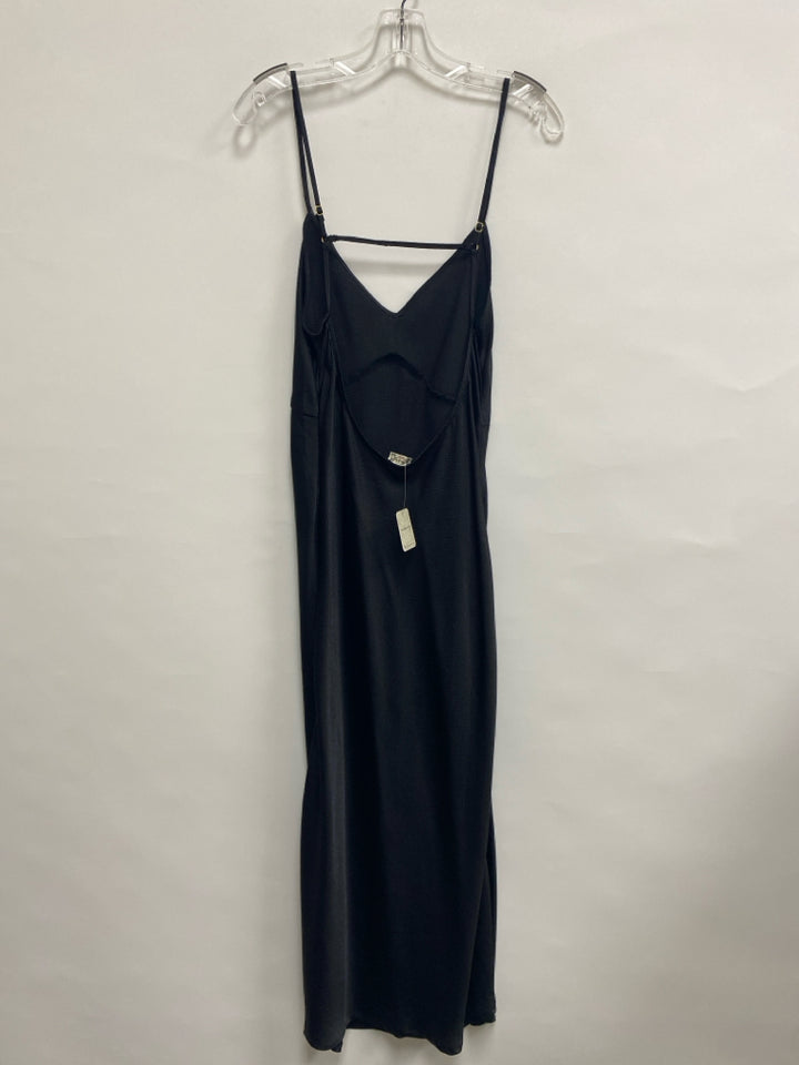 NWT Free People Size M Black Texture Maxi Ladies Dress