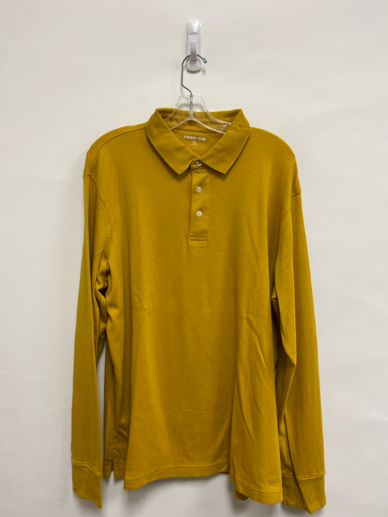 Lands End Size XL Dark Gold Polo Men&
