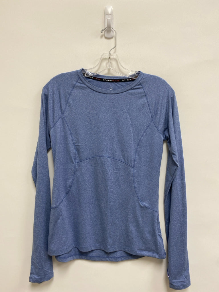 Spyder Size S Blue/White Mottled Long Sleeve Athletic Top