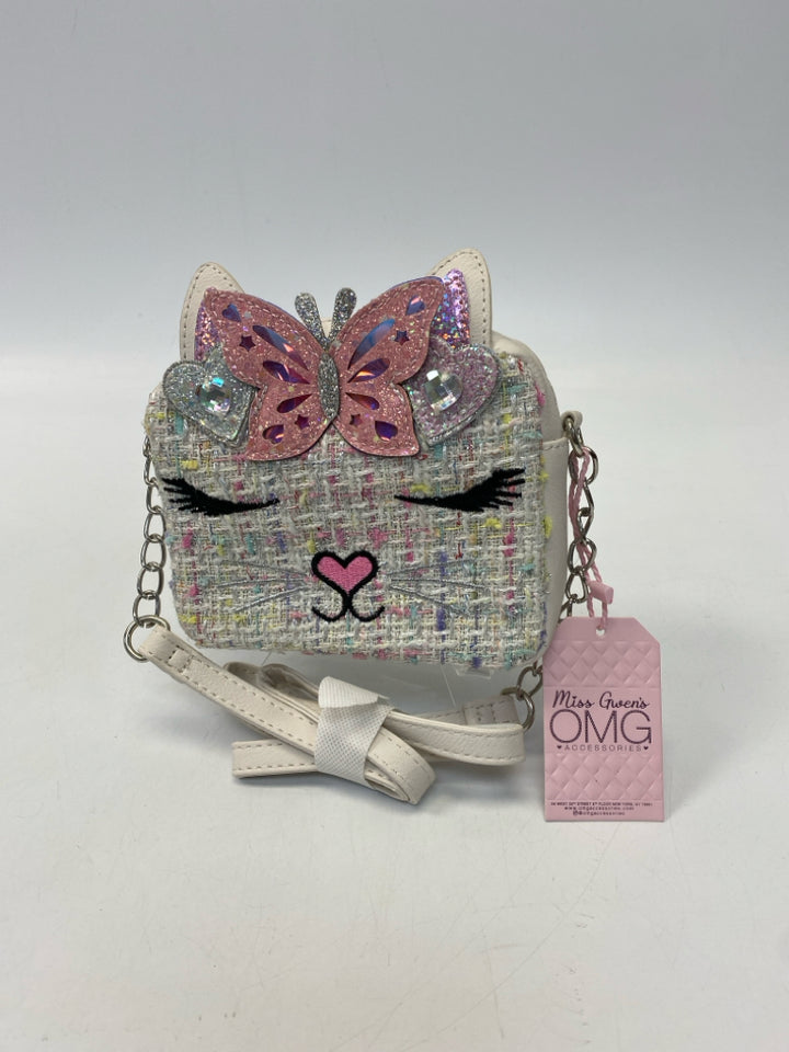 NWT White Pink/Multi Caterpillar Tweed Girl&