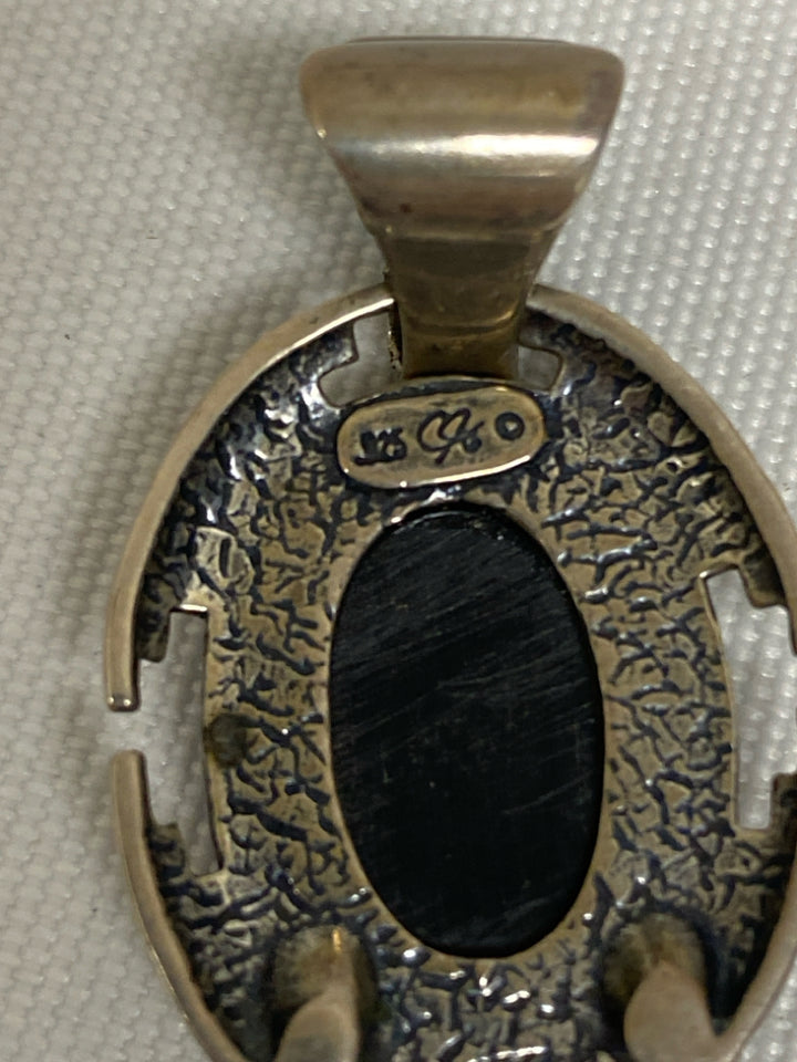 Silver Multi Color Stones Pendant