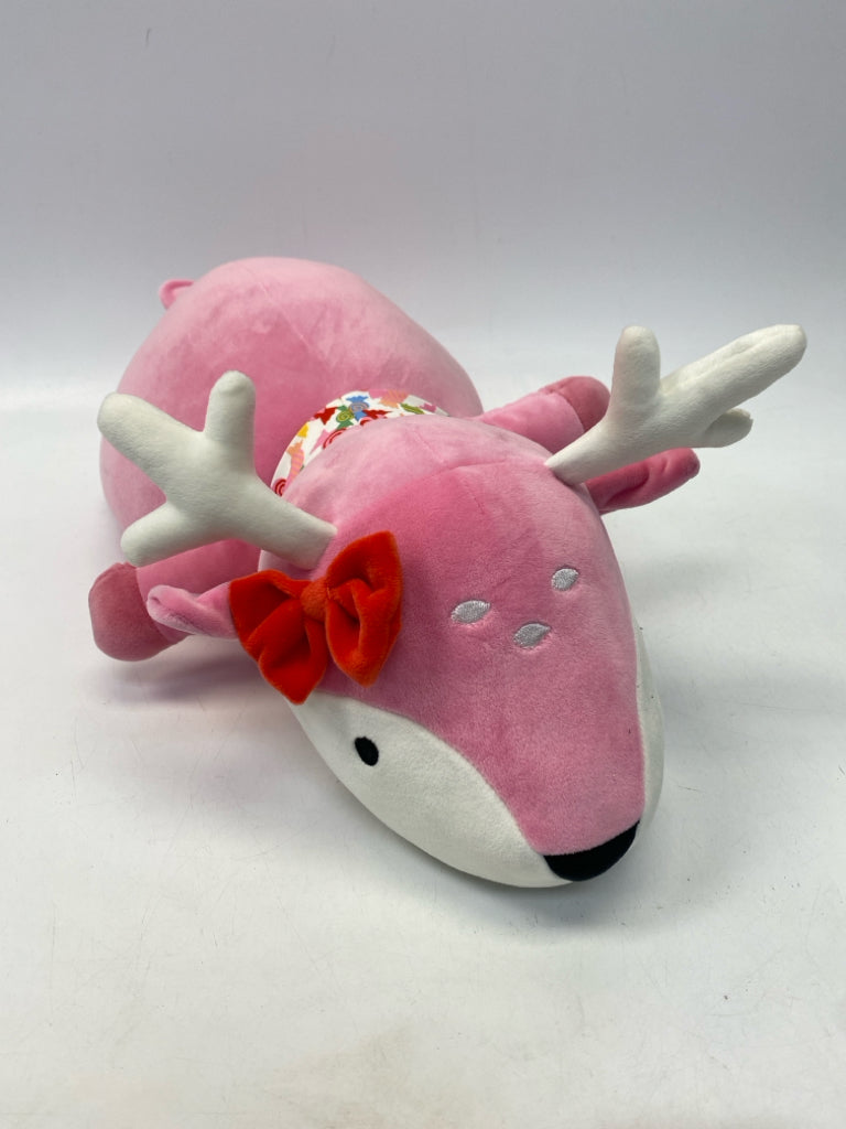 Pink Reindeer Stuffed Animal