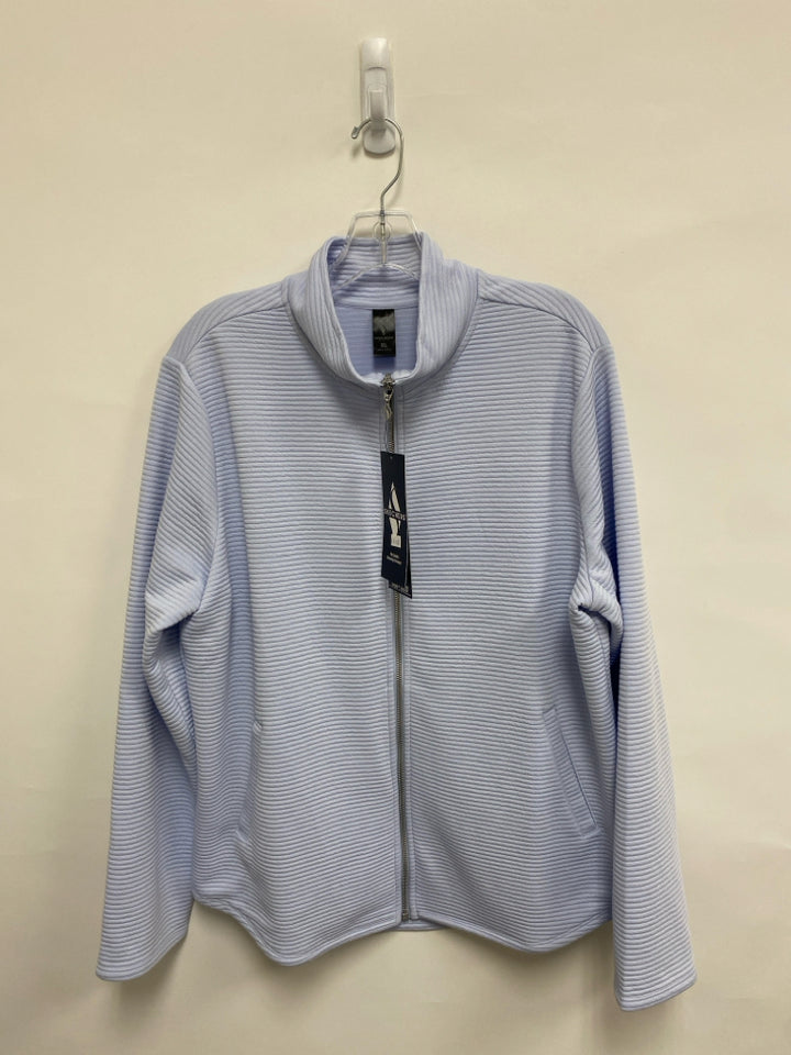 NWT Skechers Size XL Powder Blue Texture Zip Down Ladies Jacket