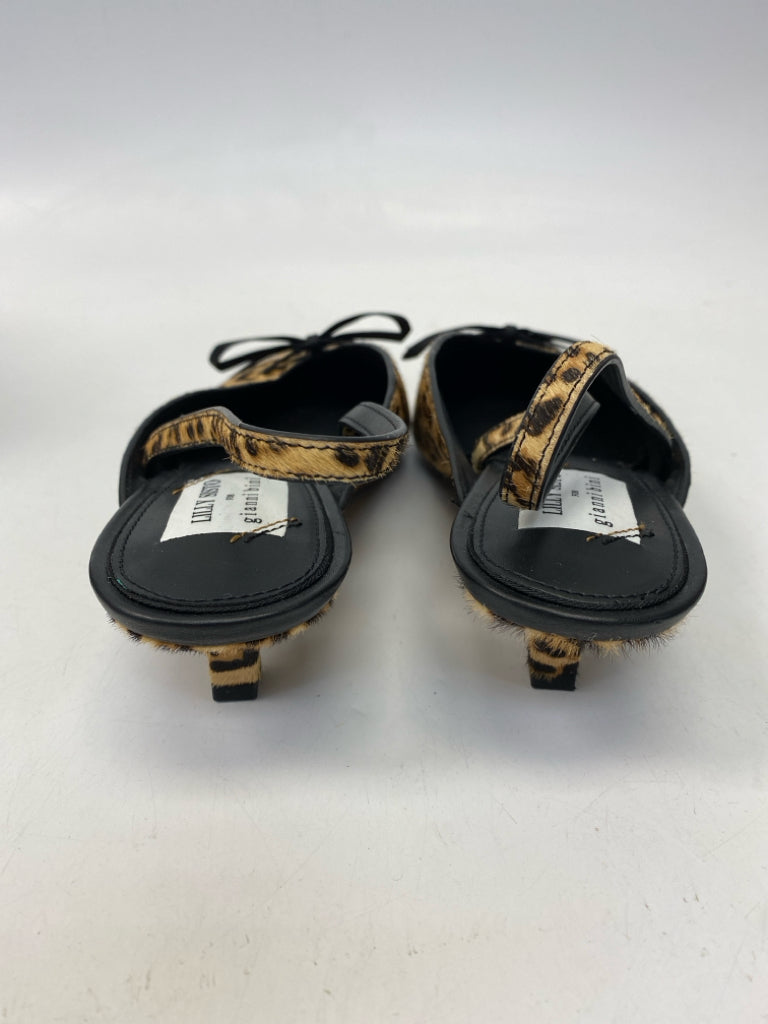 Gianni Bini US Size 7 Brown Black Animal Print Heels