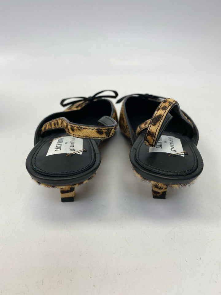 Gianni Bini US Size 7 Brown Black Animal Print Heels
