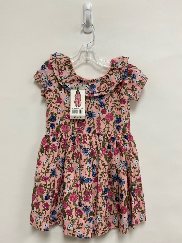 NWT SCOTCH &amp; SODA SIZE 4/5 Pink/Green Navy/Blue Flowers Girl&