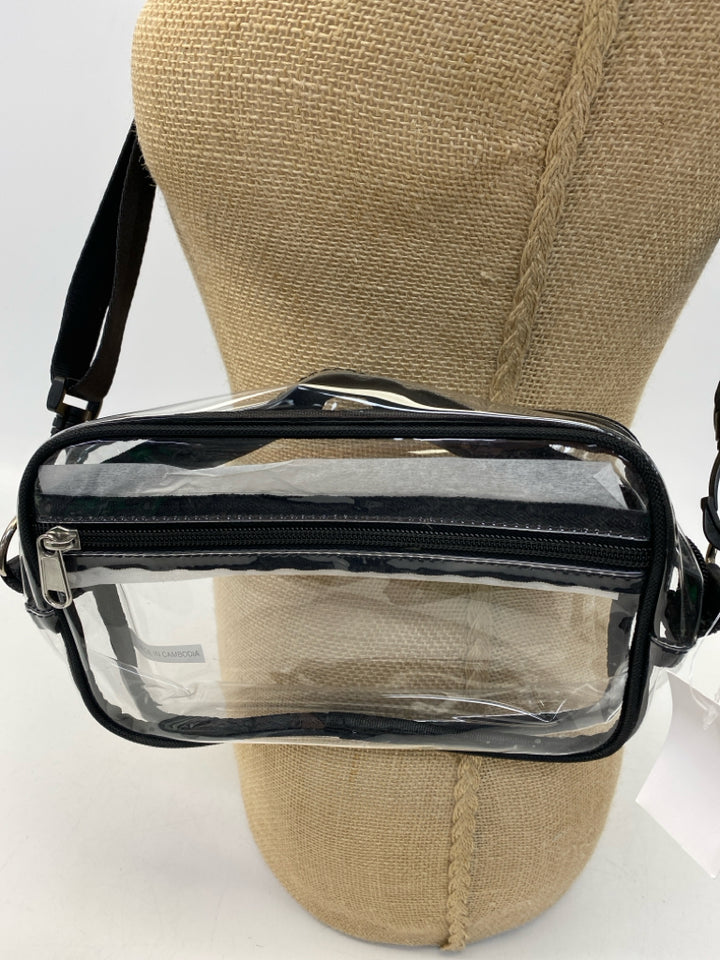 NWT Clear Black Crossbody