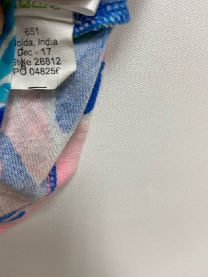 LILLY PULITZER SIZE 8/10 Blue/White Pink/Green Sleeveless Girl&