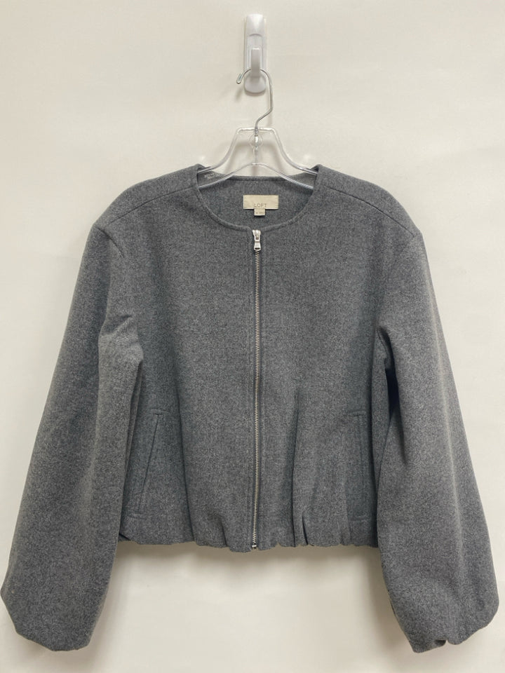 LOFT Size XS Gray Mottled Zip Down Ladies Jacket