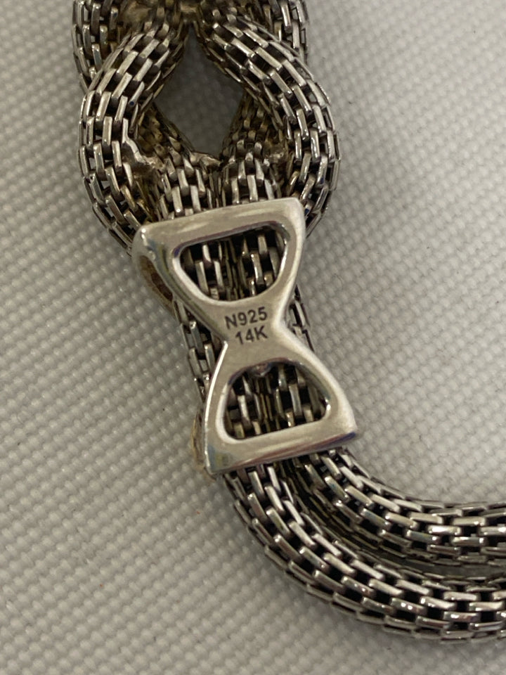 Silver Gold Sterling Silver Bracelet