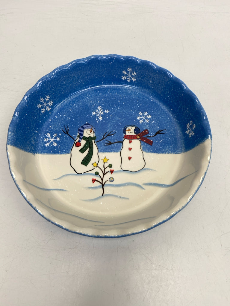 Blue/White Multi Color Snowman Christmas