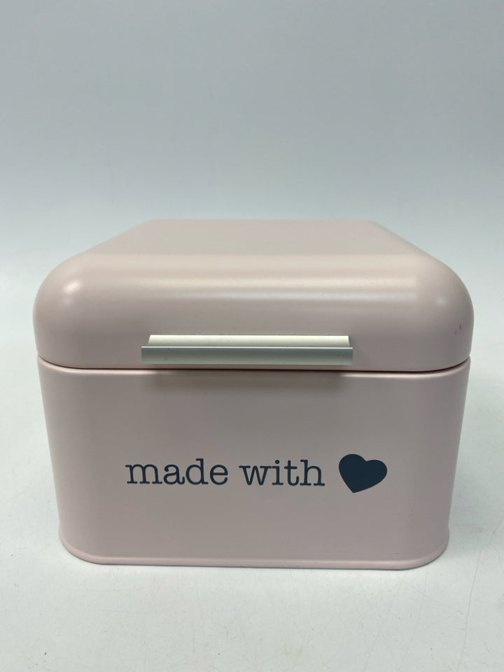 Pink Metal Storage Container