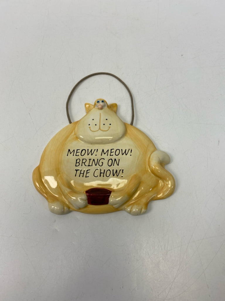 Yellow Cream Ceramic Wall Hanging