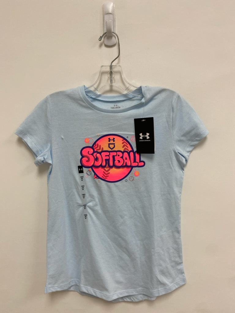 NWT Under Armour SIZE M Powder Blue Neon Coral Girl&