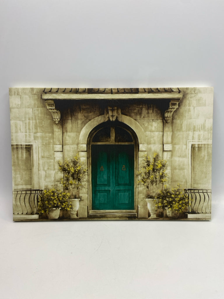 Tan/Brown Turquoise Canvas Art