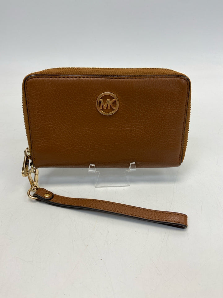 Michael Kors Brown Gold Accent(s) Wristlet