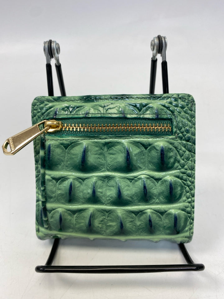 Brahmin Green Embossed Wallet