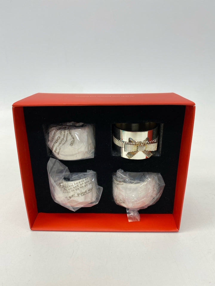 Kate Spade Silver Bows Napkin Rings