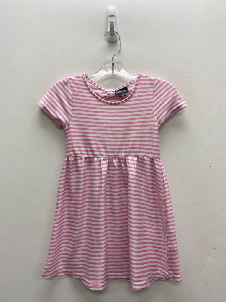 SIZE 6 White/Pink Stripes Girl&