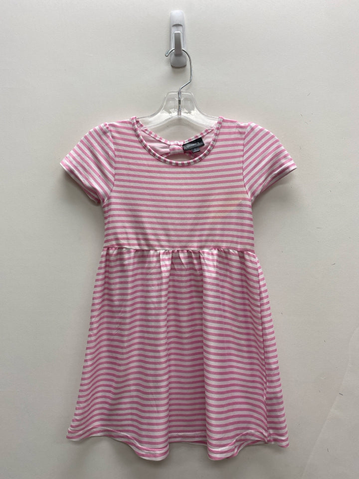 SIZE 6 White/Pink Stripes Girl&