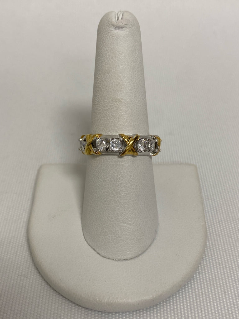 Silver Color Gold Color Jeweled Ring