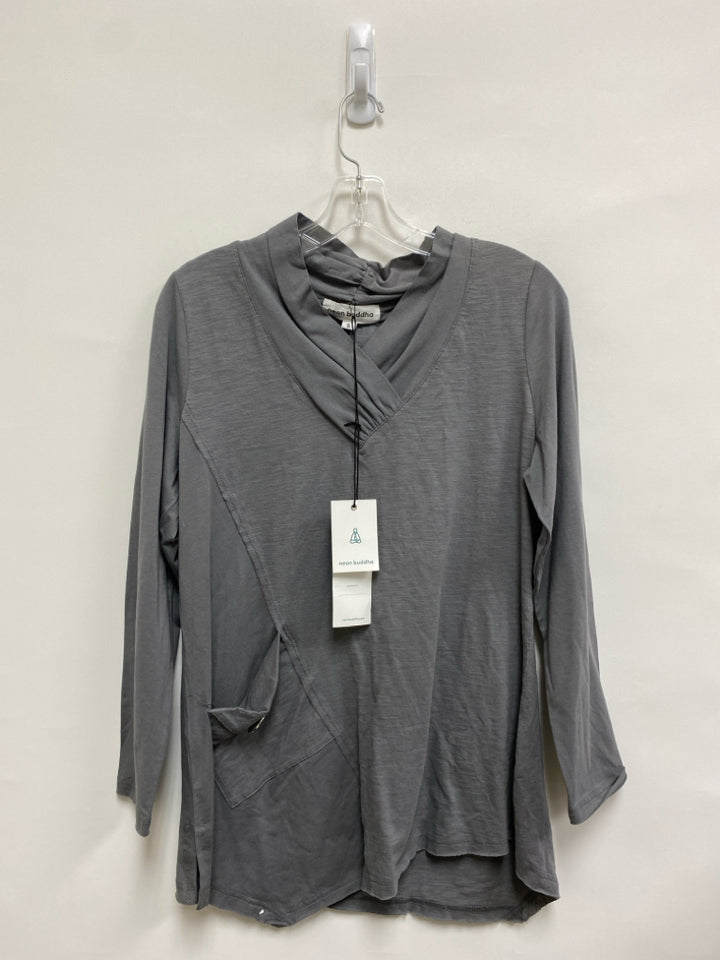 NWT Neon Buddha Size S Gray Ladies Top