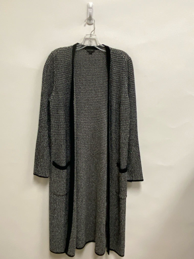 J Jill Size S Black White Mottled Drape Ladies Sweater