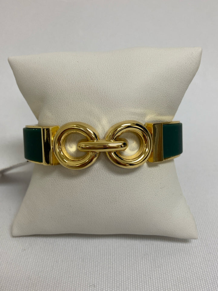 NWT Talbots Gold Color Green Bracelet