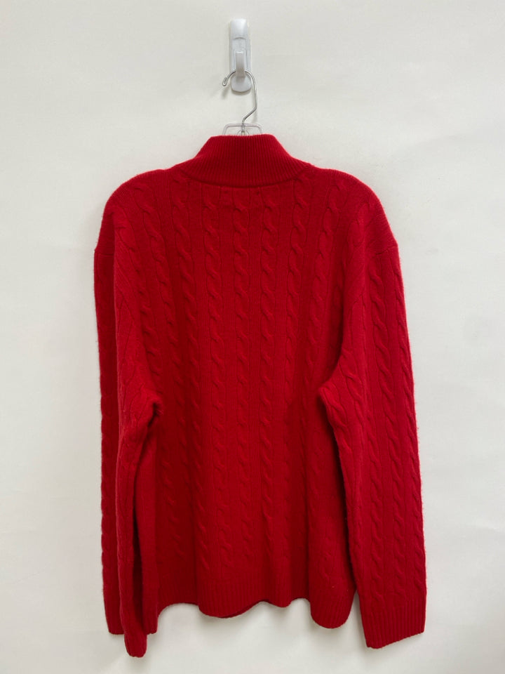 Polo Size XXL Red Cable Knit Wool Blend Men&