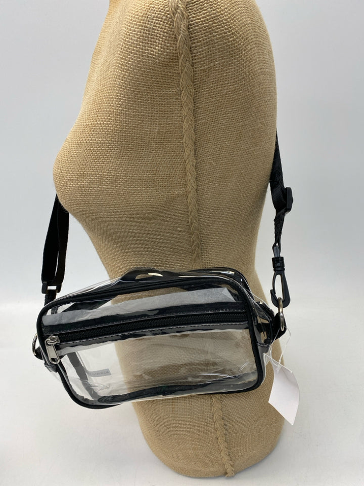 NWT Clear Black Crossbody