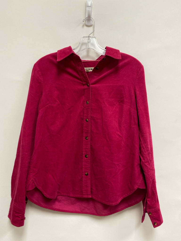 Boden Size 6 Magenta Button Up Corduroy Ladies Top
