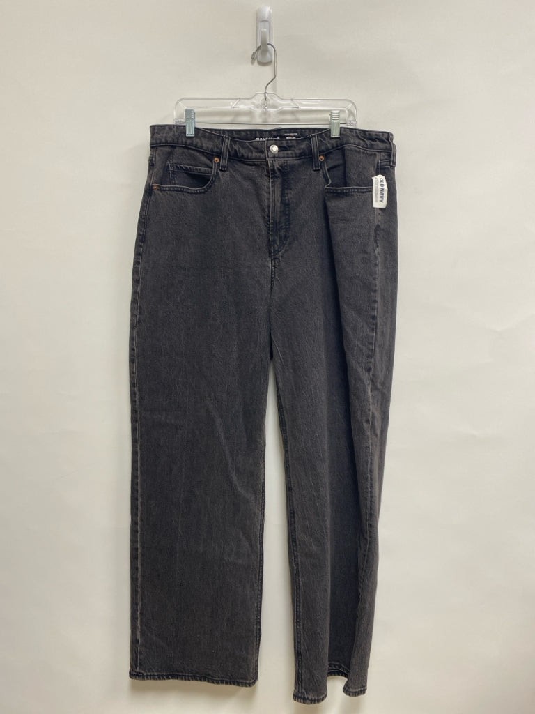 NWT Old Navy Size 16 Faded Black Wide Leg Plus Size Jeans