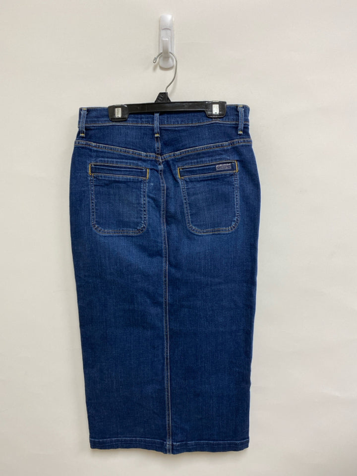 7/Mankind Size 28 Blue Denim Ladies Skirt