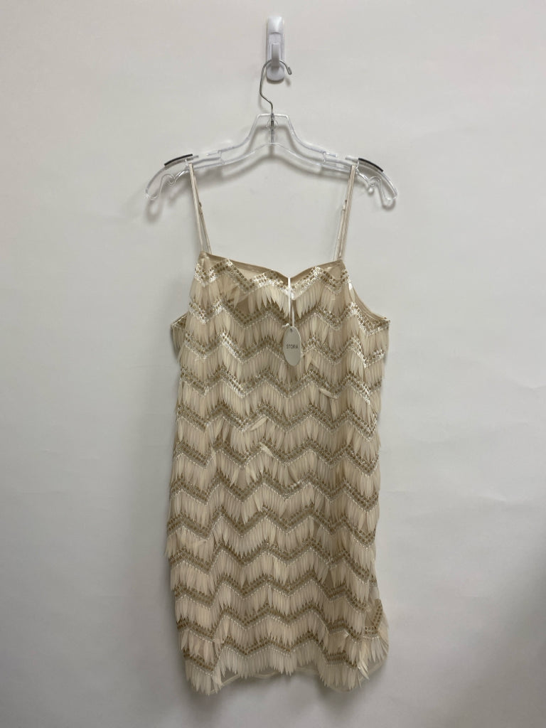 NWT Size L Champagne Chevron Sequins Ladies Dress