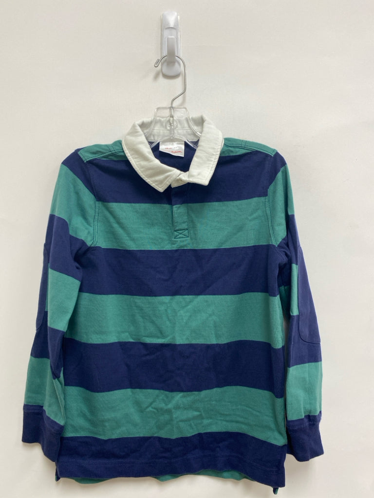 hanna Andersson SIZE 8 Seafoam Navy Stripes Boy&